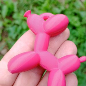 Llavero Perro Globo Impreso en 3D — Rosa Fucsia | SLGo3D