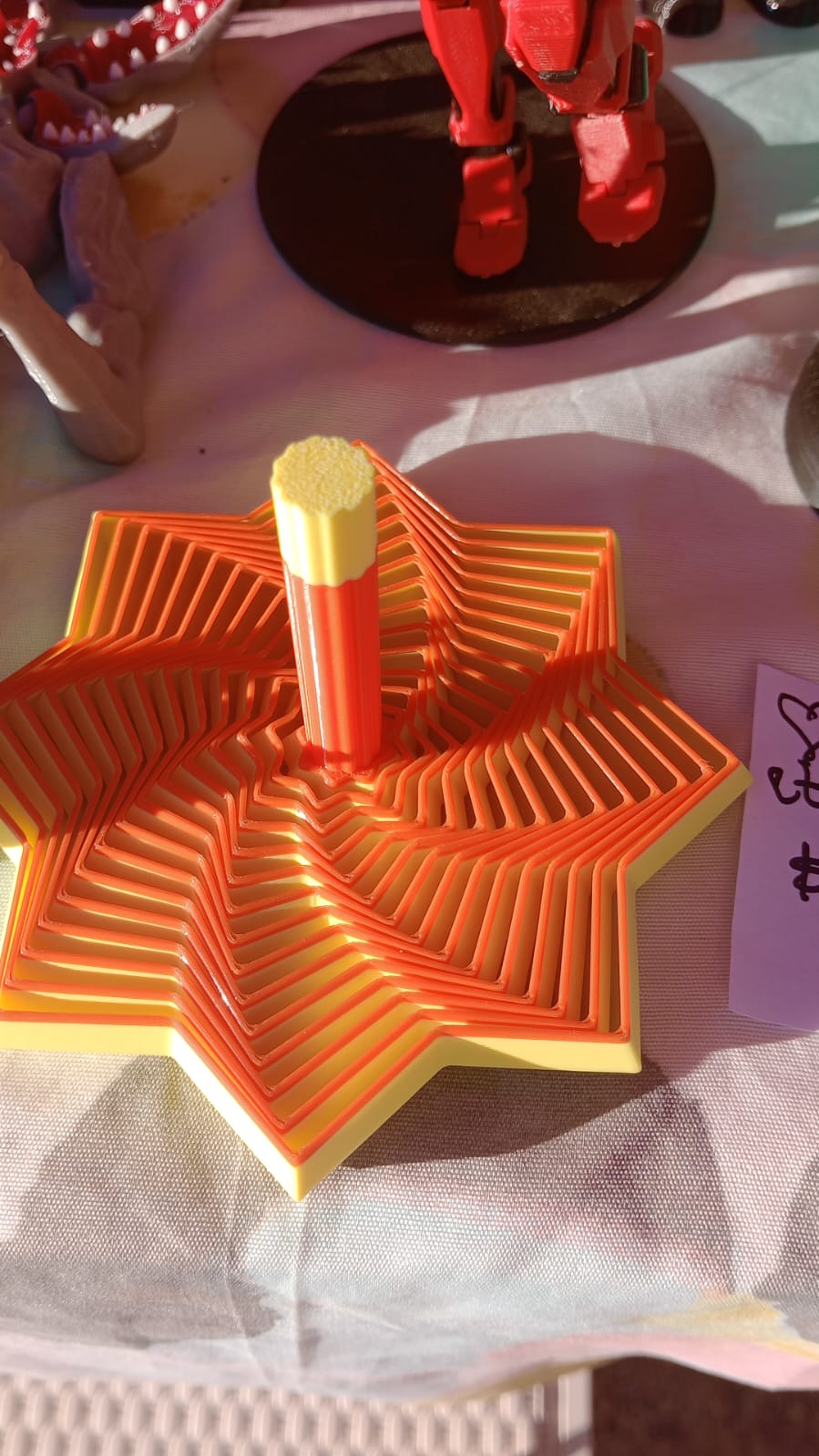 Spinner Estrella Decorativo Impreso en 3D — Verde y Blanco | SLGo3D